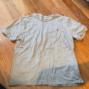 All Saints Light Gray Crew Neck Short Sleeve T-Shirt